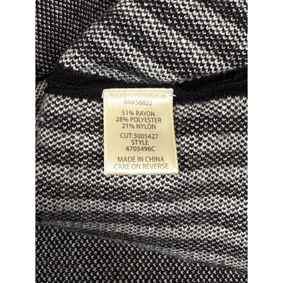 Max Studio London Women’s Oversized Striped Cape Sweater, Size -L - Picture 11 of 11